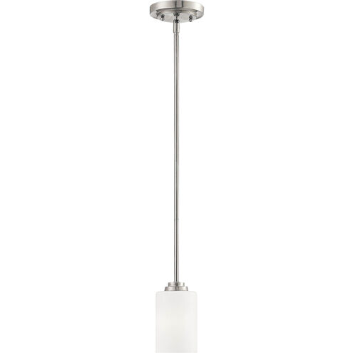 Bristo 1 Light 5.25 inch Satin Nickel Indoor Pendant Ceiling Light